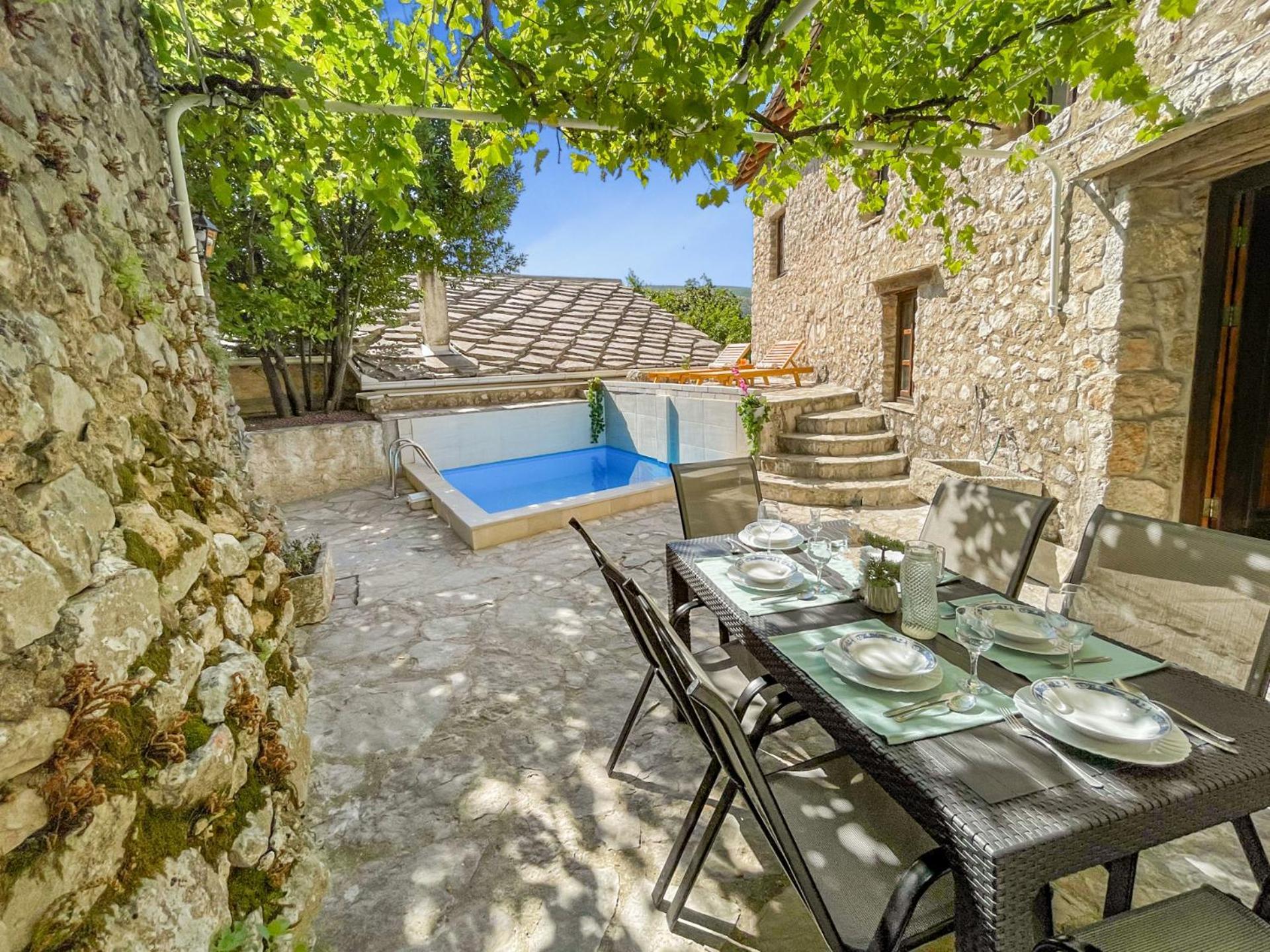 Villa Historic Pocitelj With Pool And Incredible Views On The River And Landmarks エクステリア 写真